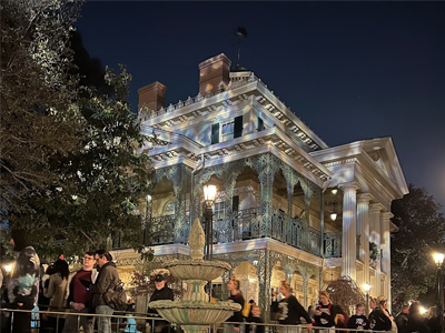 Haunted Mansion at Night