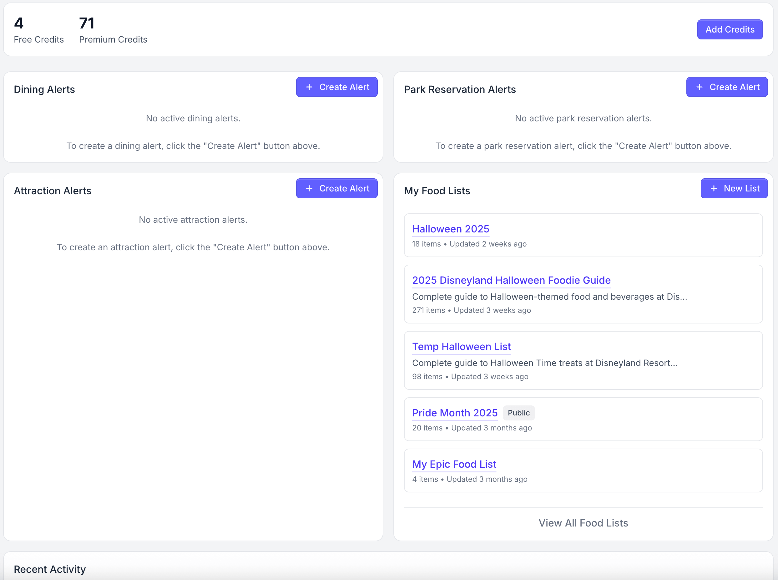 Updated Dashboard with additional widgets