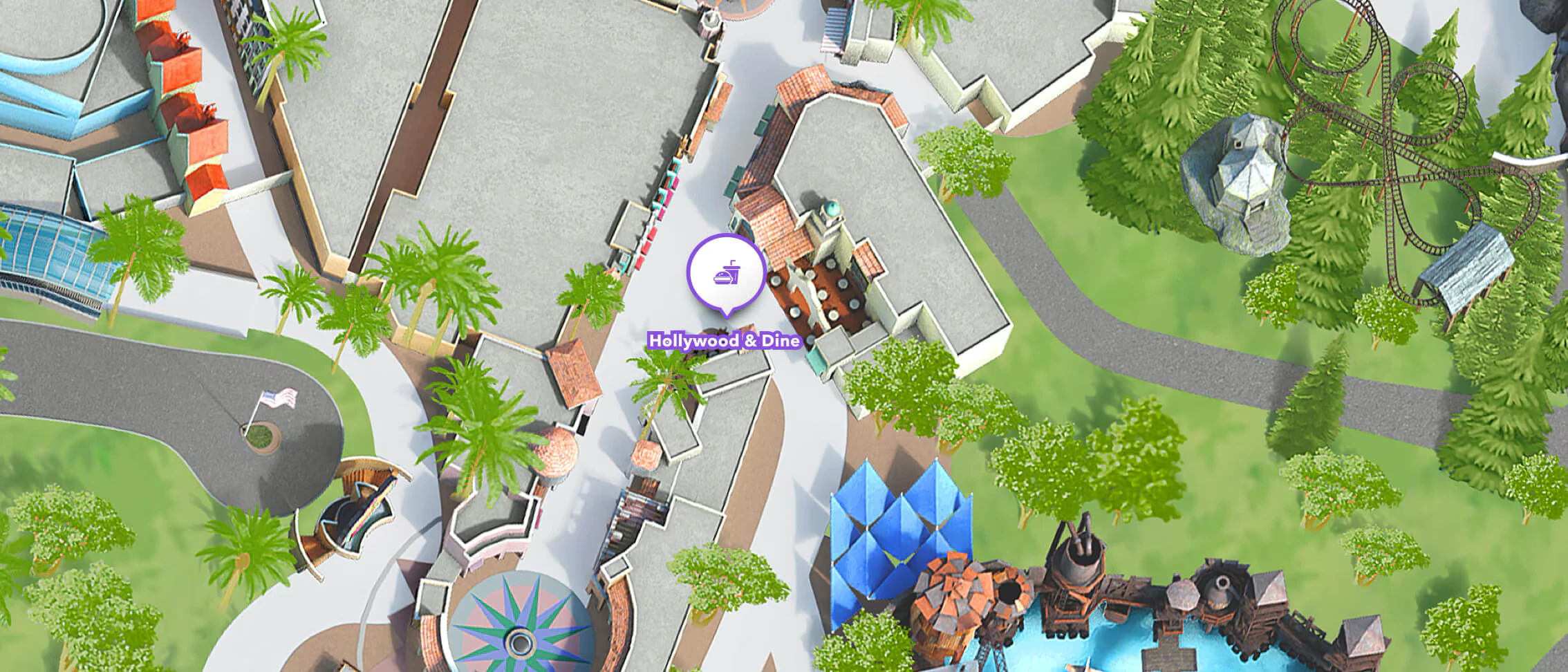 Hollywood & Dine is located near the entrance to the park