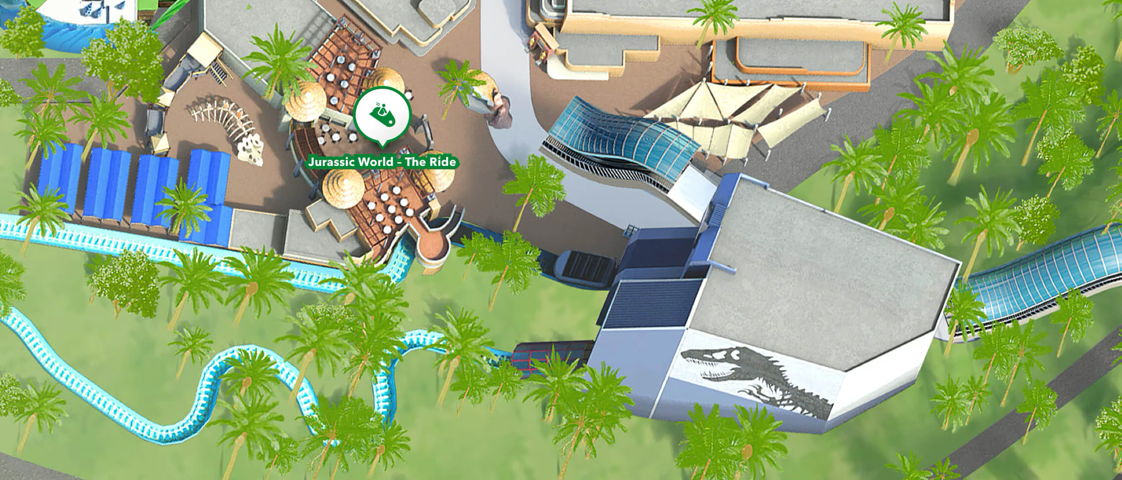 The First Roll Tavern is located right outside Jurassic World