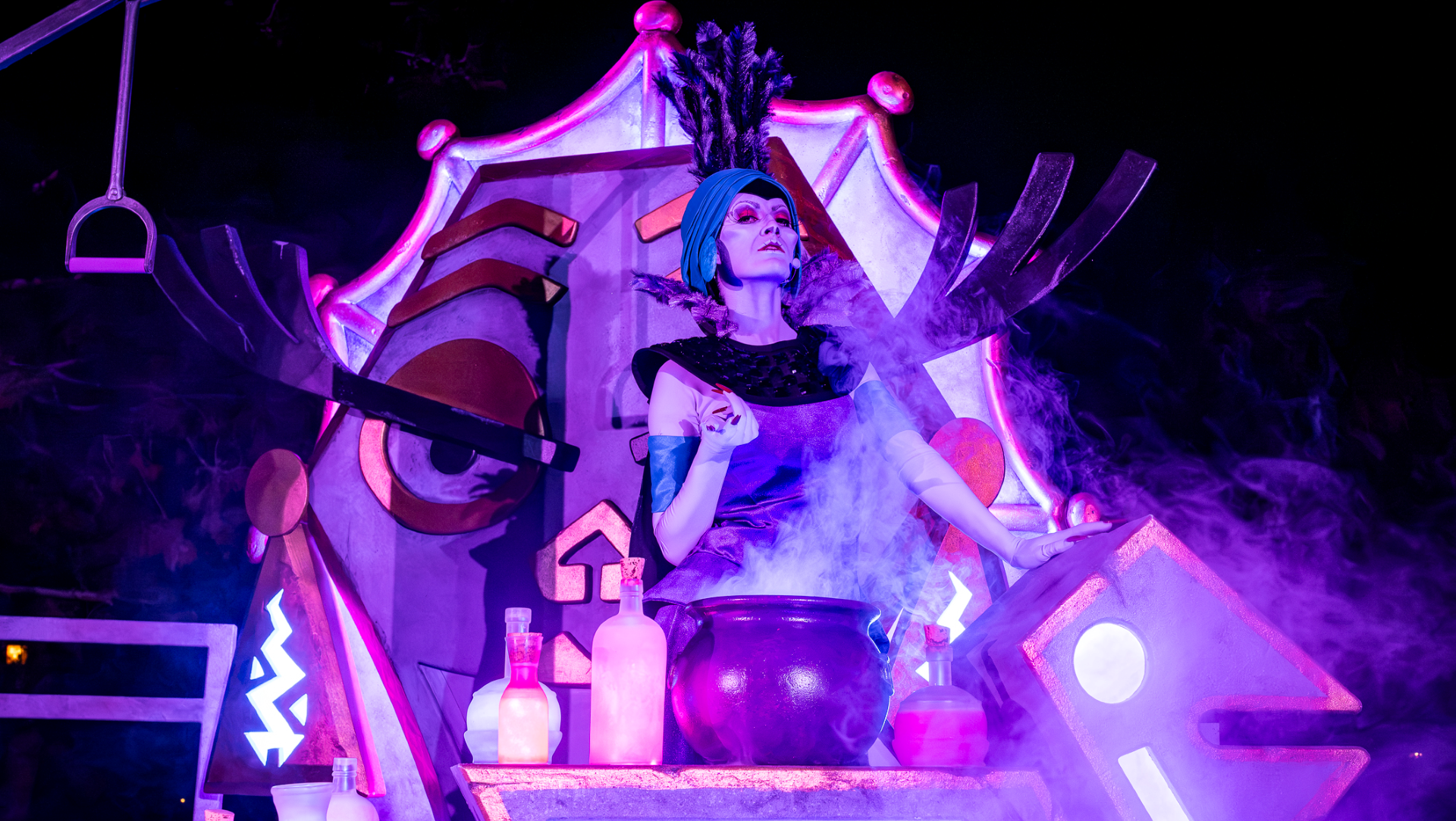 Yzma greets guests at Oogie Boogie Bash at Disney California Adventure Park. | CREDIT: Disney