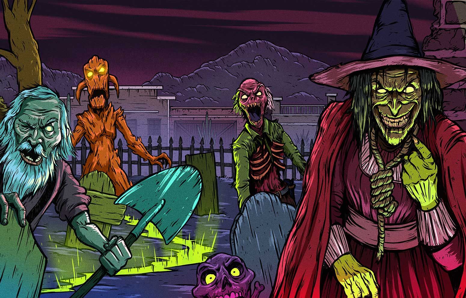 Official key art for the Origins: The Curse of Calico maze. | CREDIT: Knott's Berry Farm