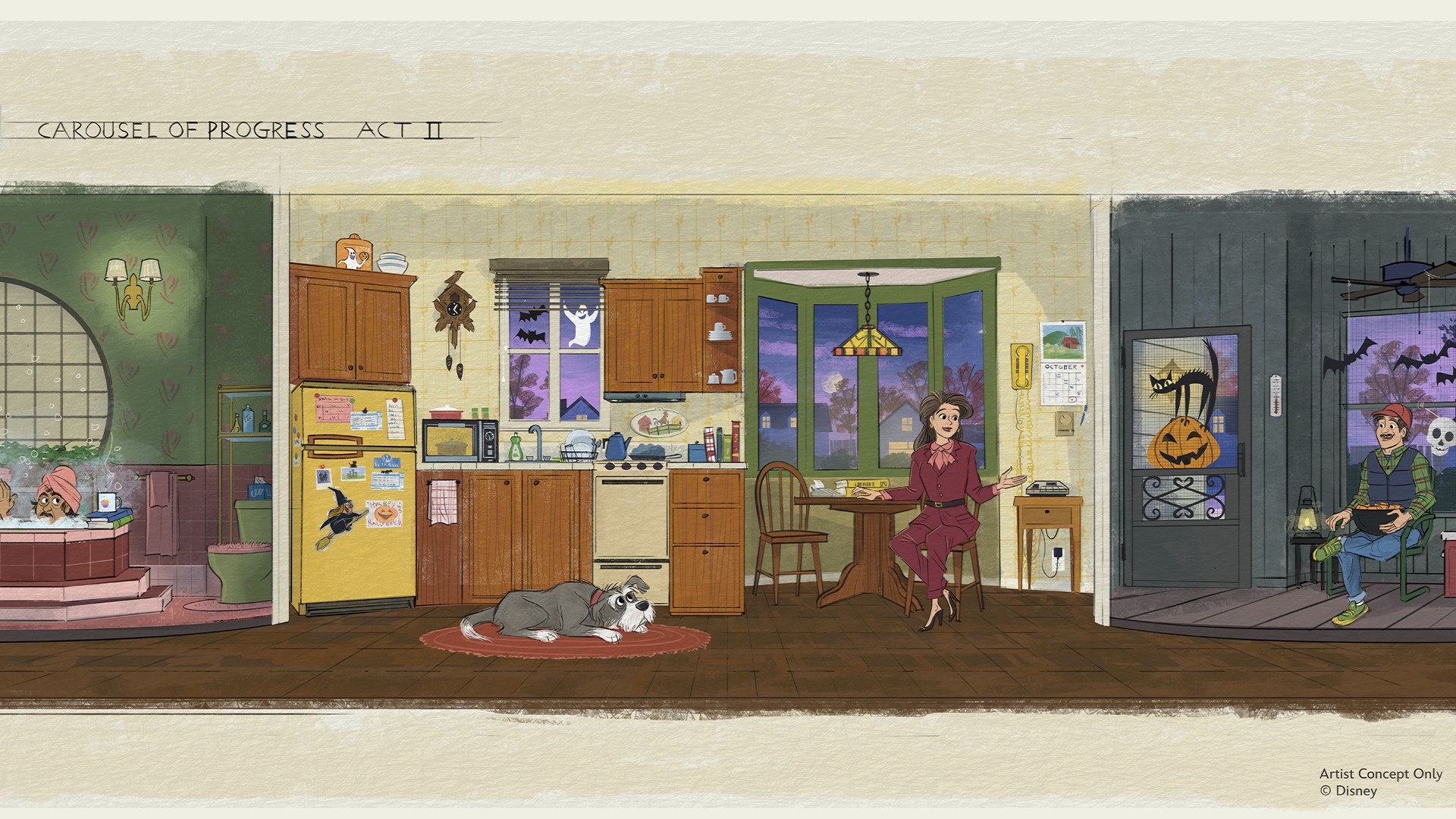The new Act II, set on Halloween night in 1985.&nbsp;Image: Disney