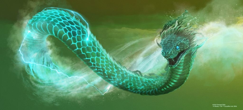 The Tsukán, the serpent guardian of the Maya Underworld and the ride's climactic encounter. Image: Disney