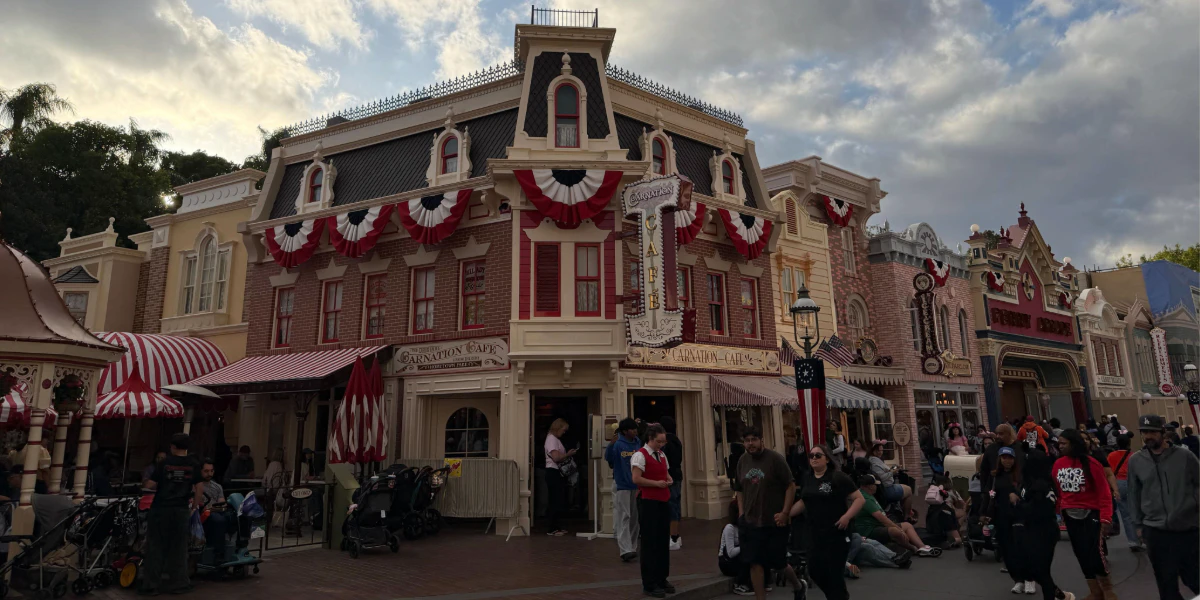 Carnation Café on Main Street, U.S.A. at Disneyland Park. | CREDIT: Theme Park IQ