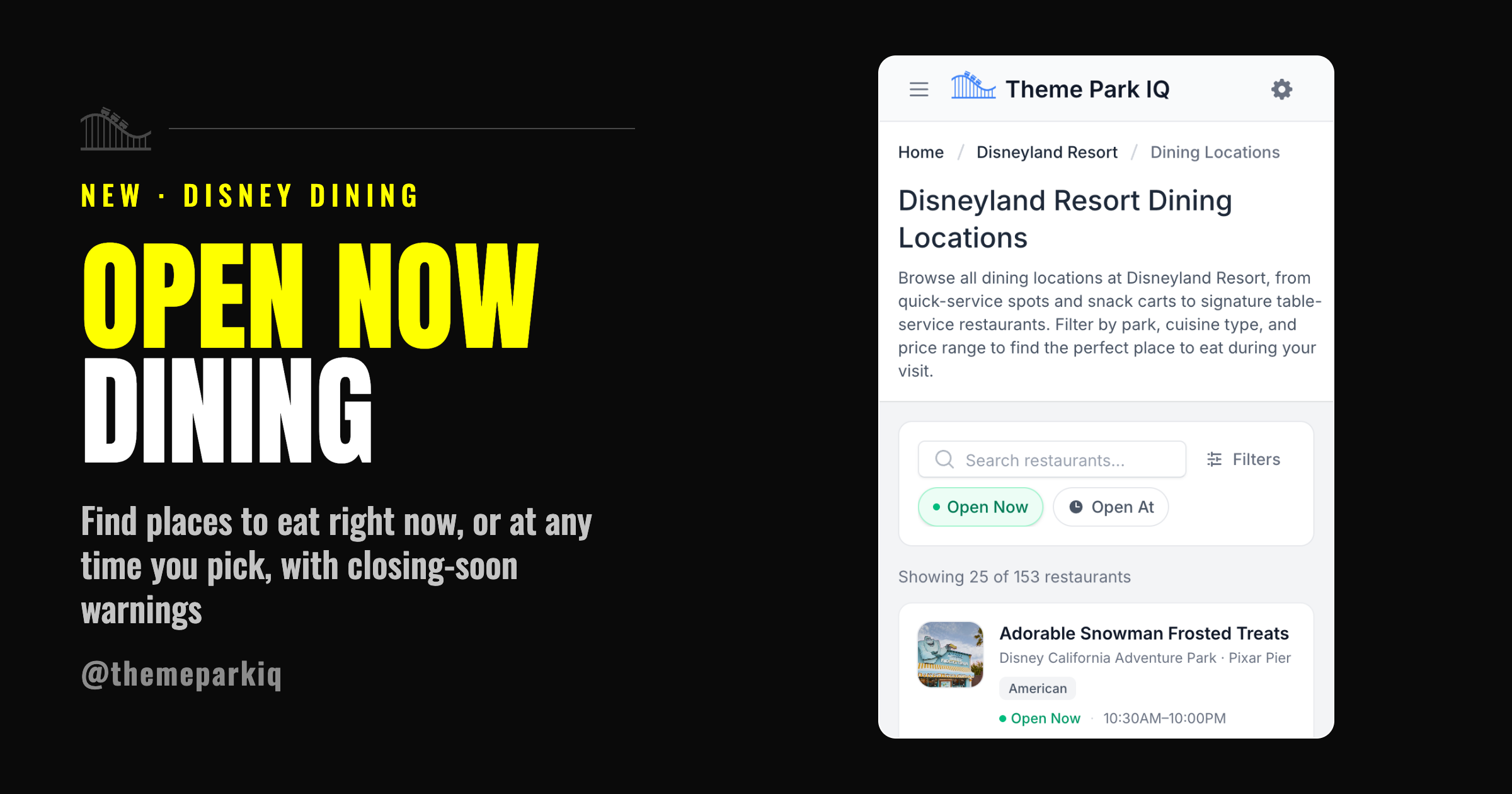 Open Now Dining Screenshots