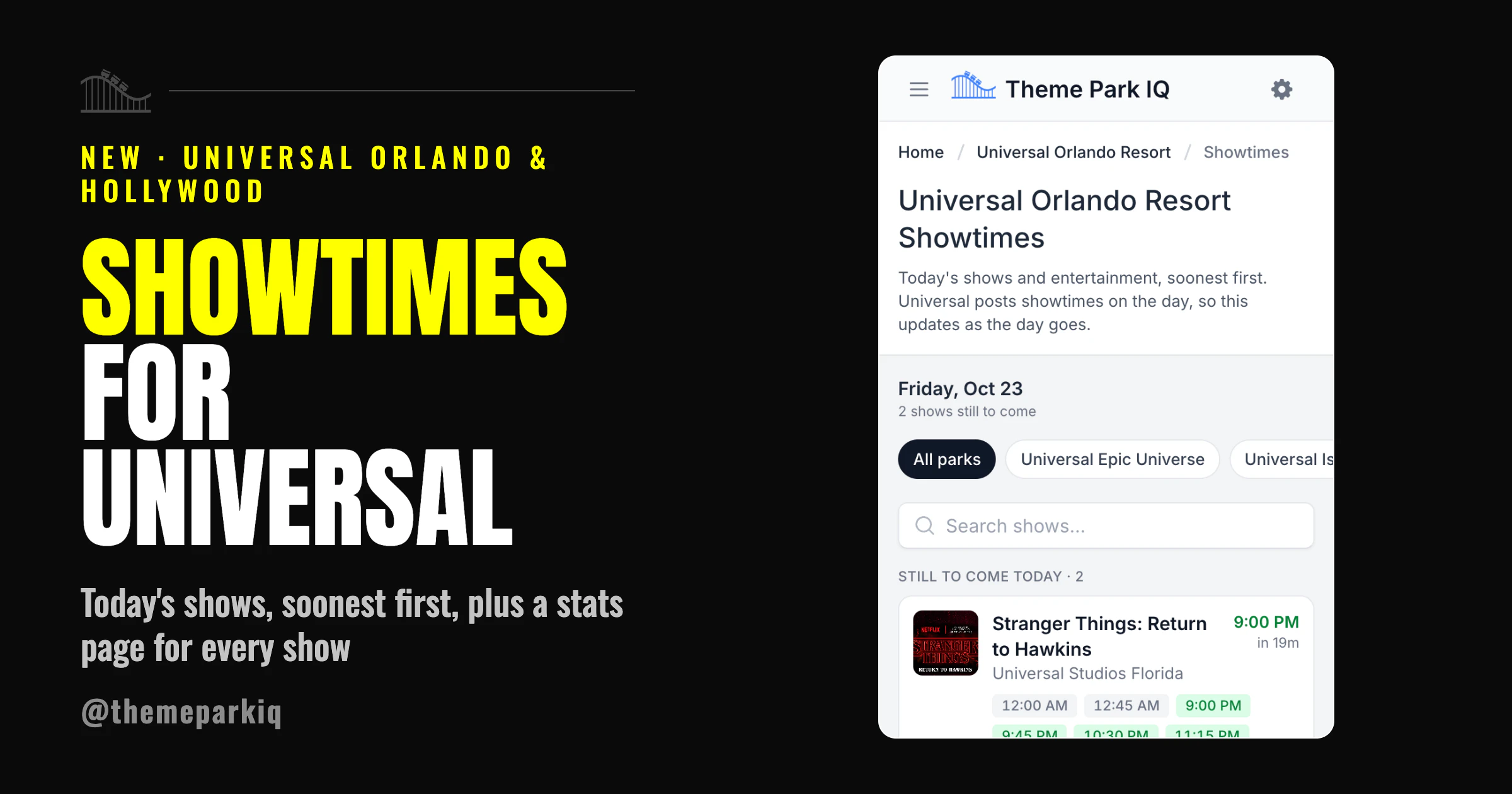 Showtimes for Universal Screenshot