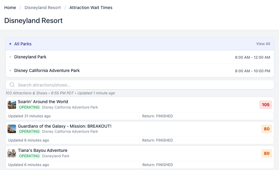 New Wait Times