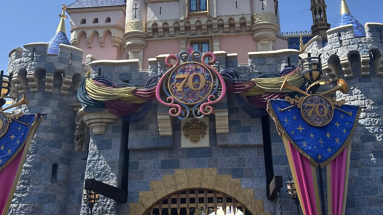 Disneyland 70th Castle Decorations