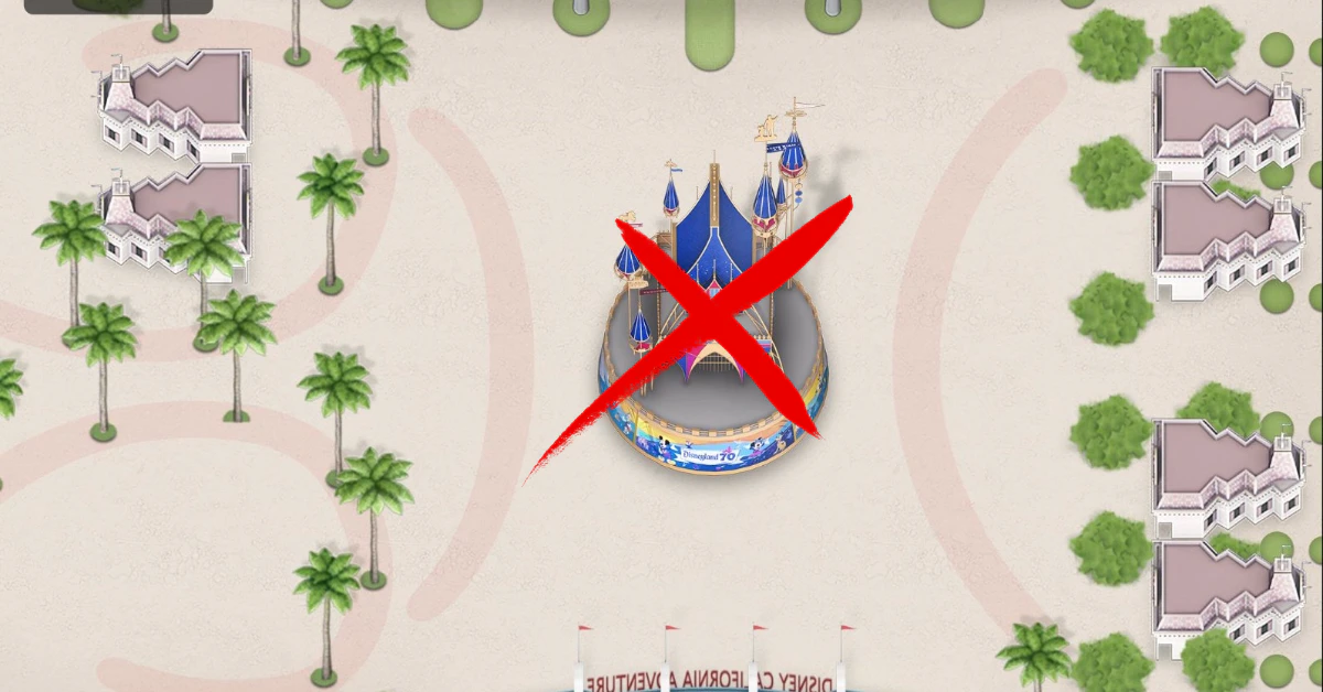 Disneyland has removed the 70th Photo Opp from the Esplanade