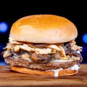 Mushroom and Swiss Burger