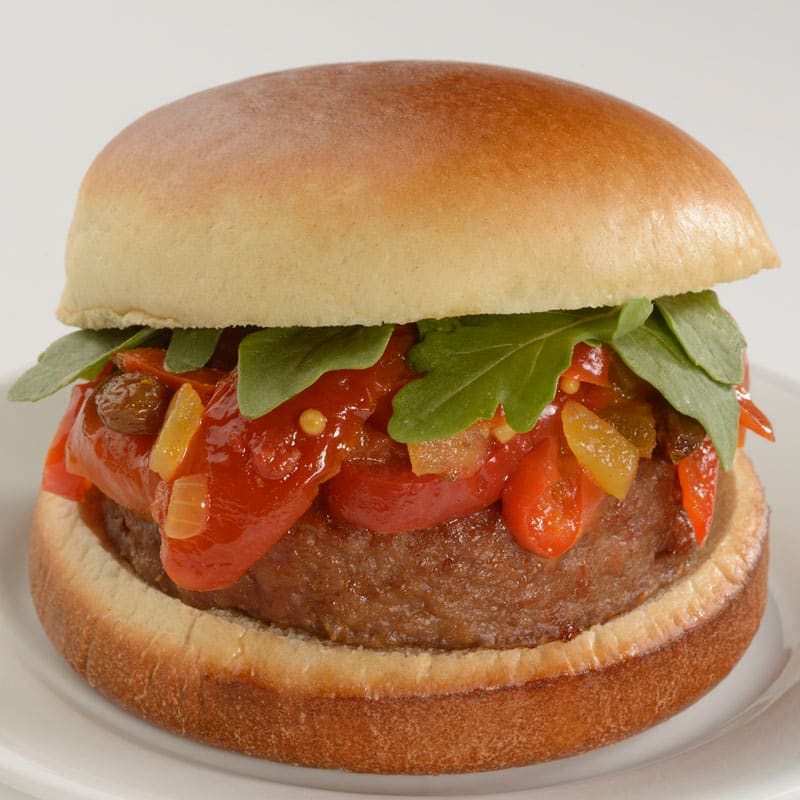 Roasted Red Pepper & Arugula Burger