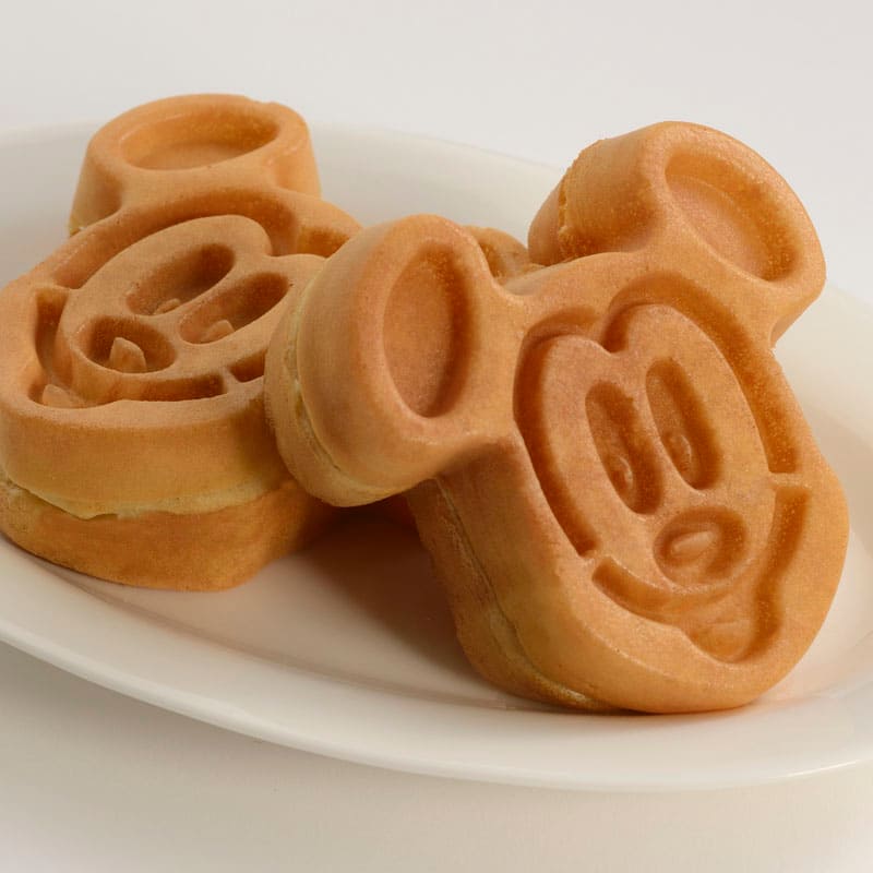 Mickey-Shaped Waffles