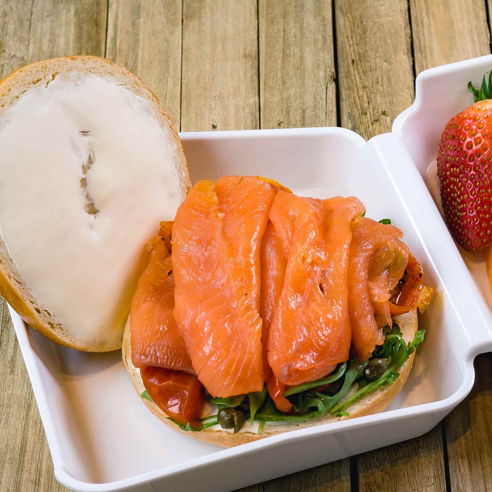Smoked Salmon Bagel Sandwich