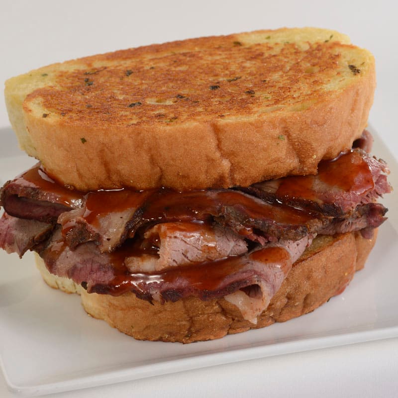 Sliced Texas Beef Brisket Sandwich