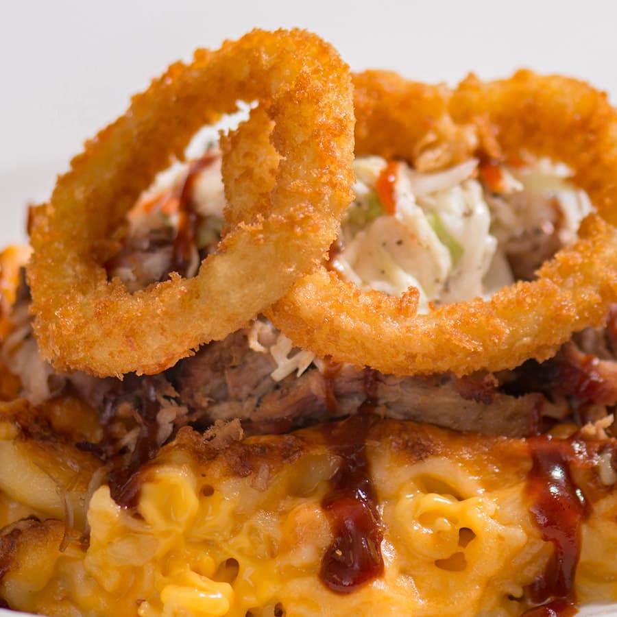 Baked Macaroni & Cheese with Pulled Pork