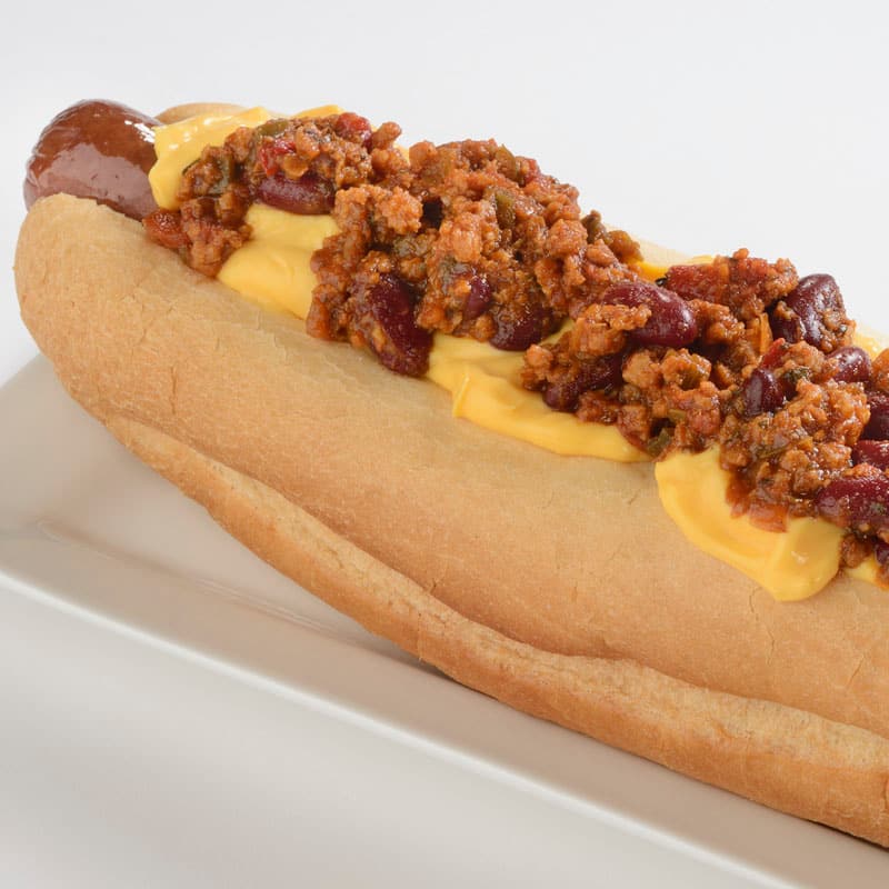 Chili-Cheese All-Beef Foot-long Hot Dog