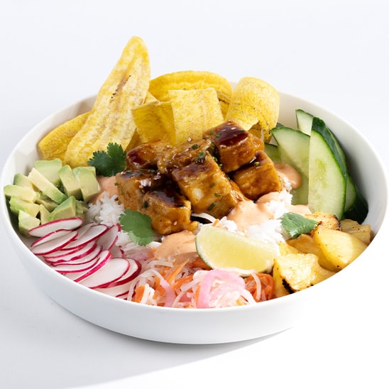 Soy-glazed Tofu Poke Bowl