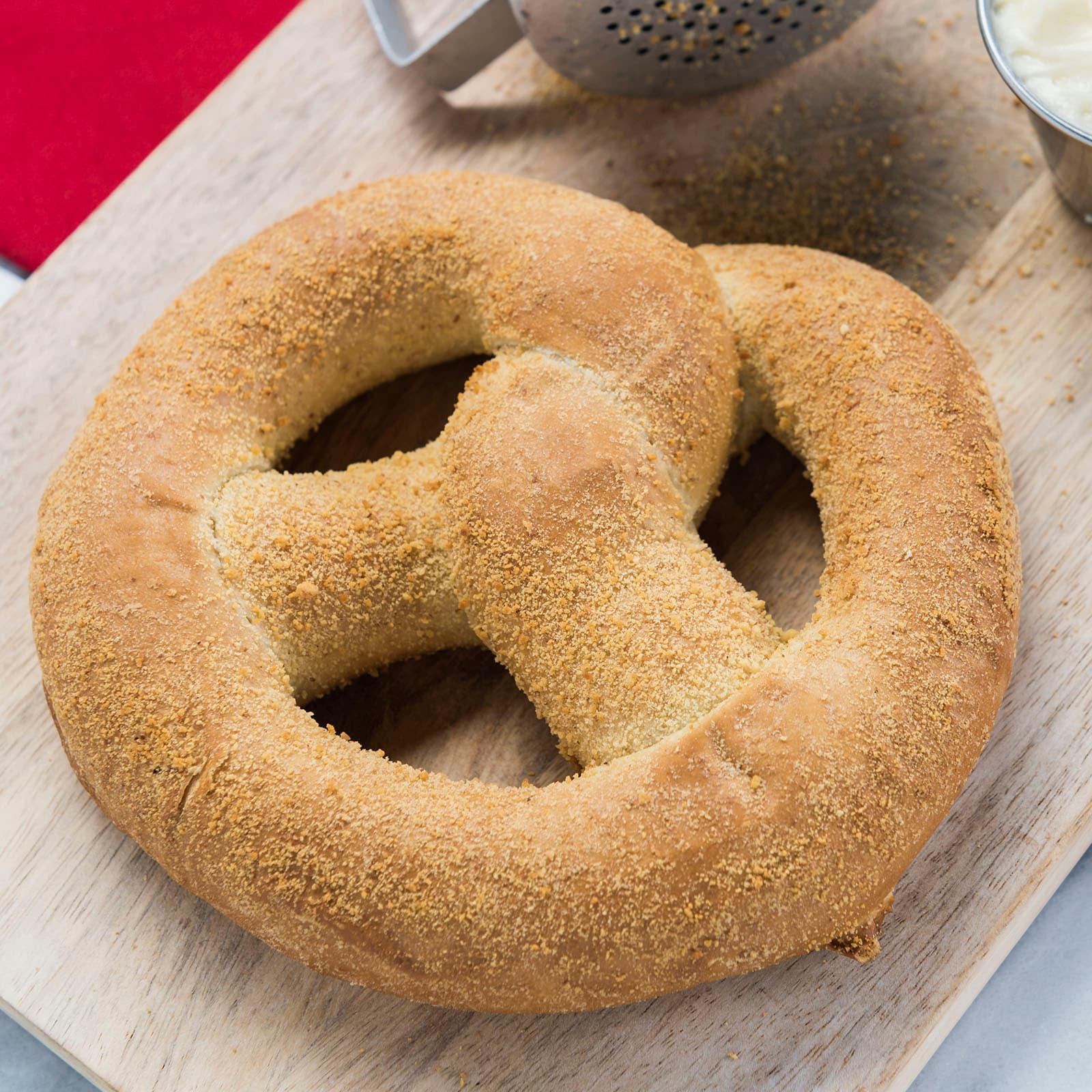 Egg Allergy-Friendly Cream Cheese-filled Pretzel