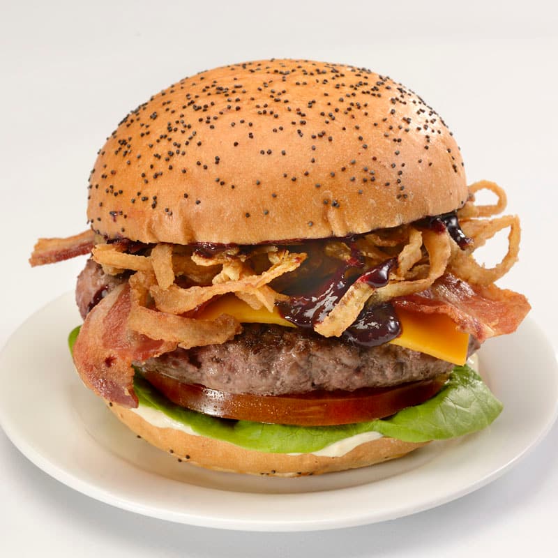Bison Bacon Cheeseburger*