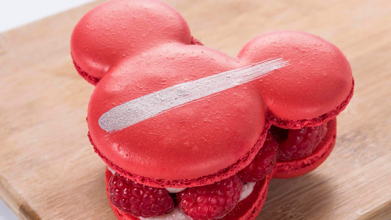 Raspberry Rose Mickey Macaron
