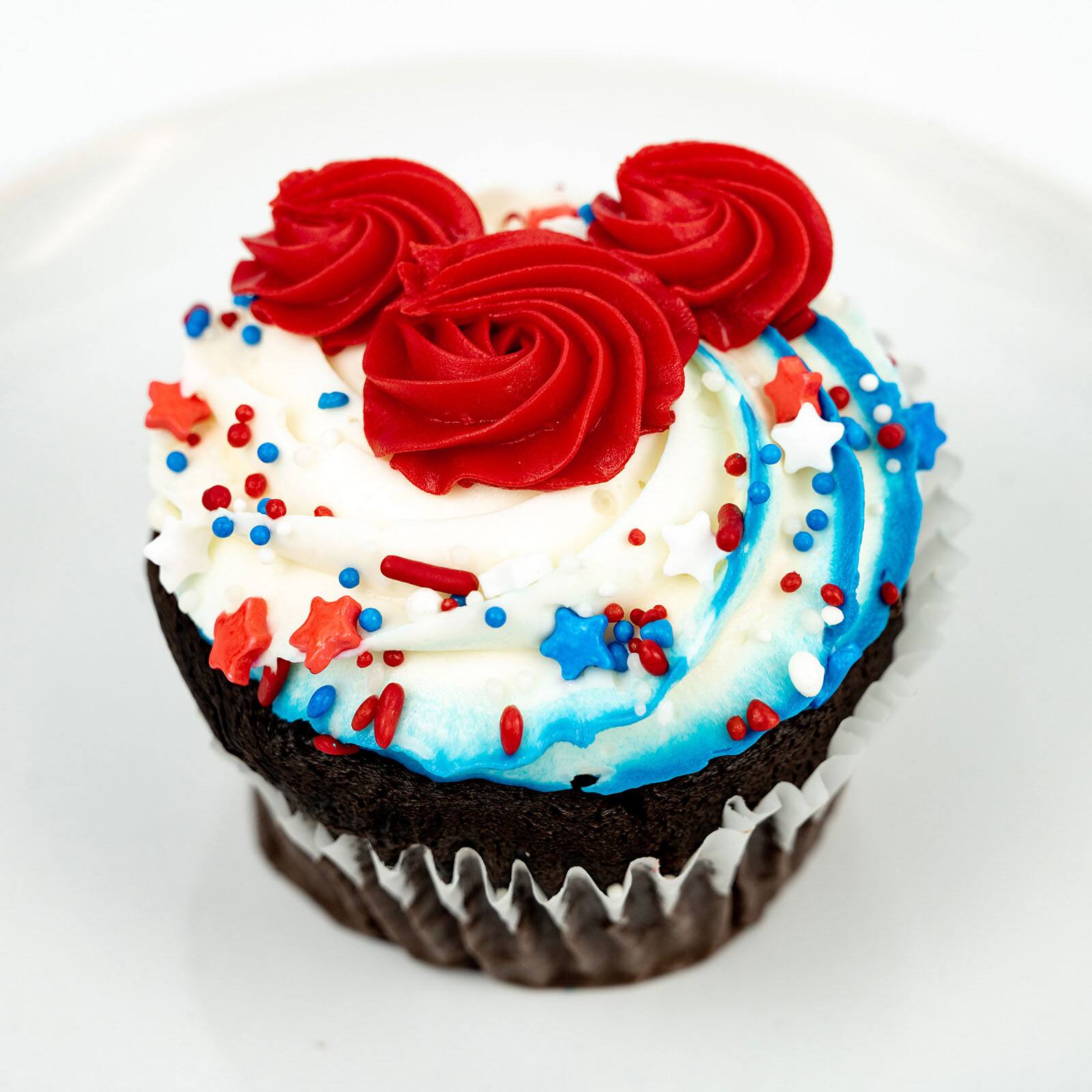 Patriotic Mickey Vanilla Cupcake