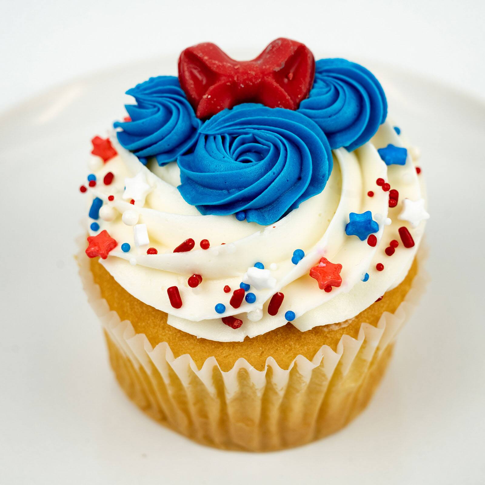 Patriotic Minnie Chocolate Cupcake