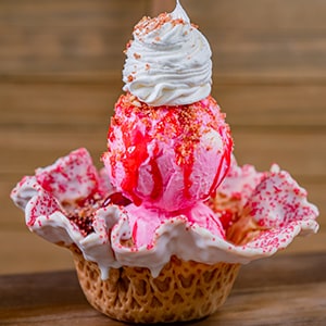 Strawberry Street Car Sundae