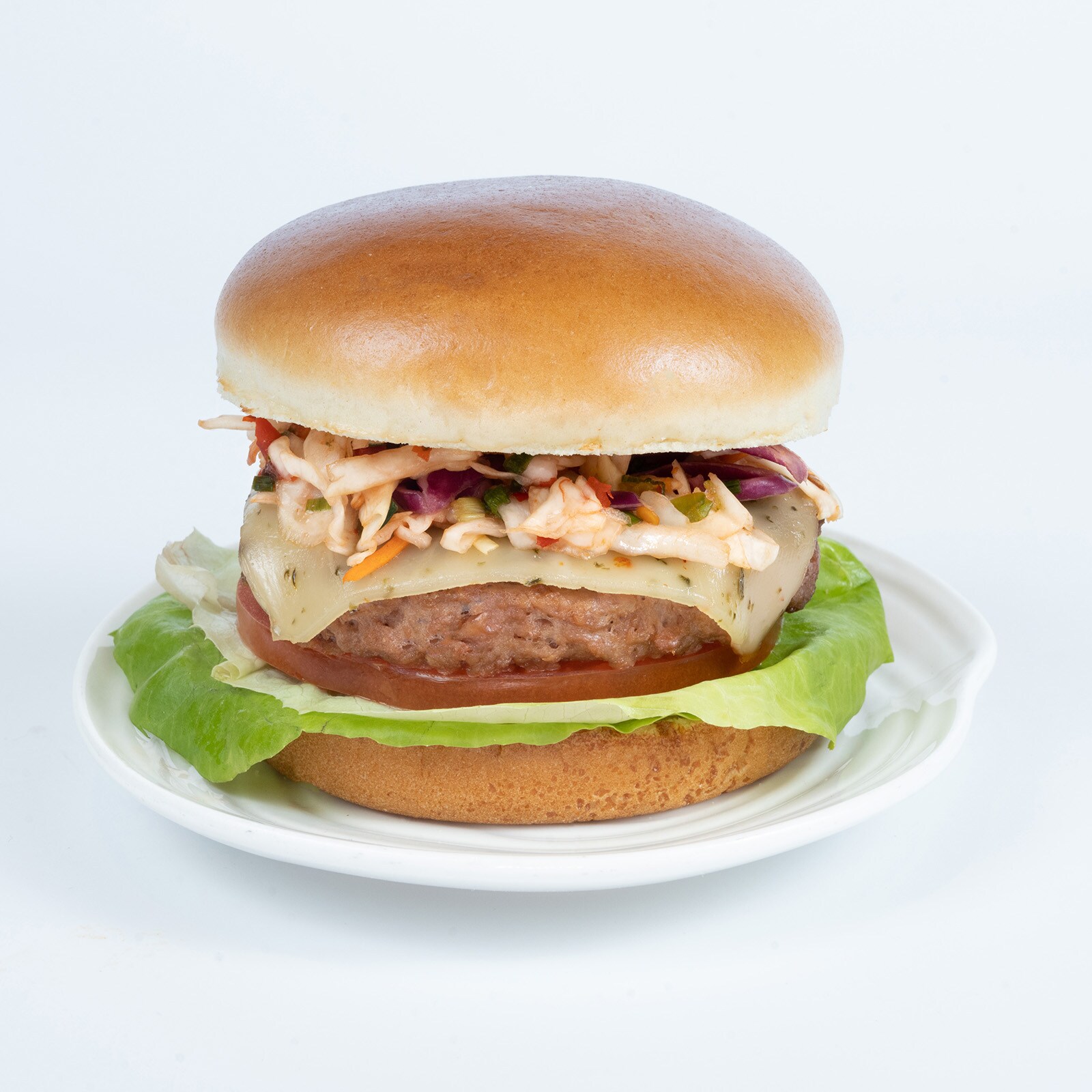 Vegetable Burger with "Cheese" (Plant-based)