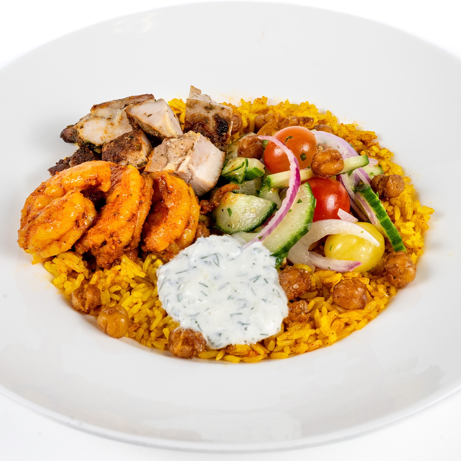 Chicken and Shrimp Rice Bowl