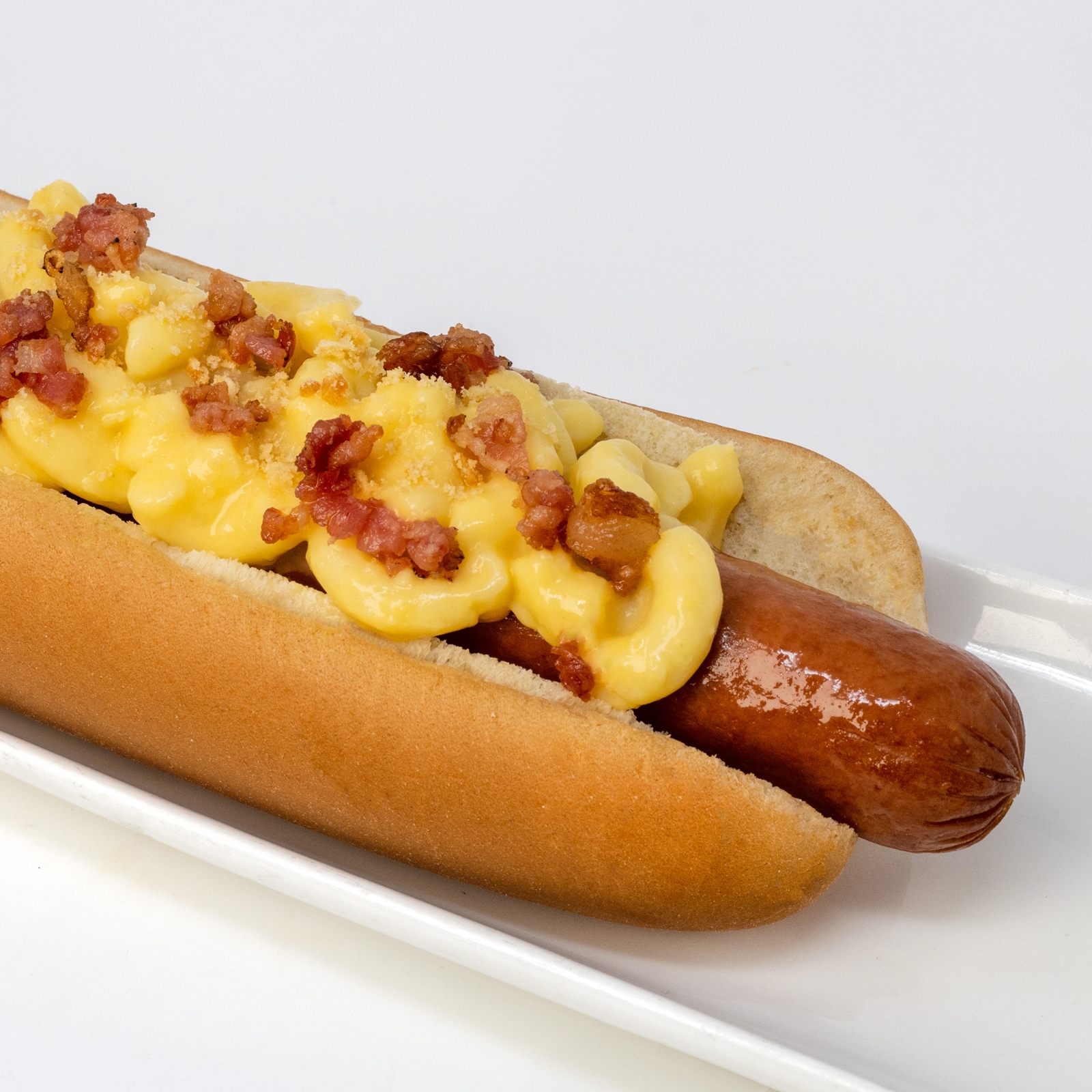 Bacon Macaroni & Cheese Foot-long All-Beef Hot Dog