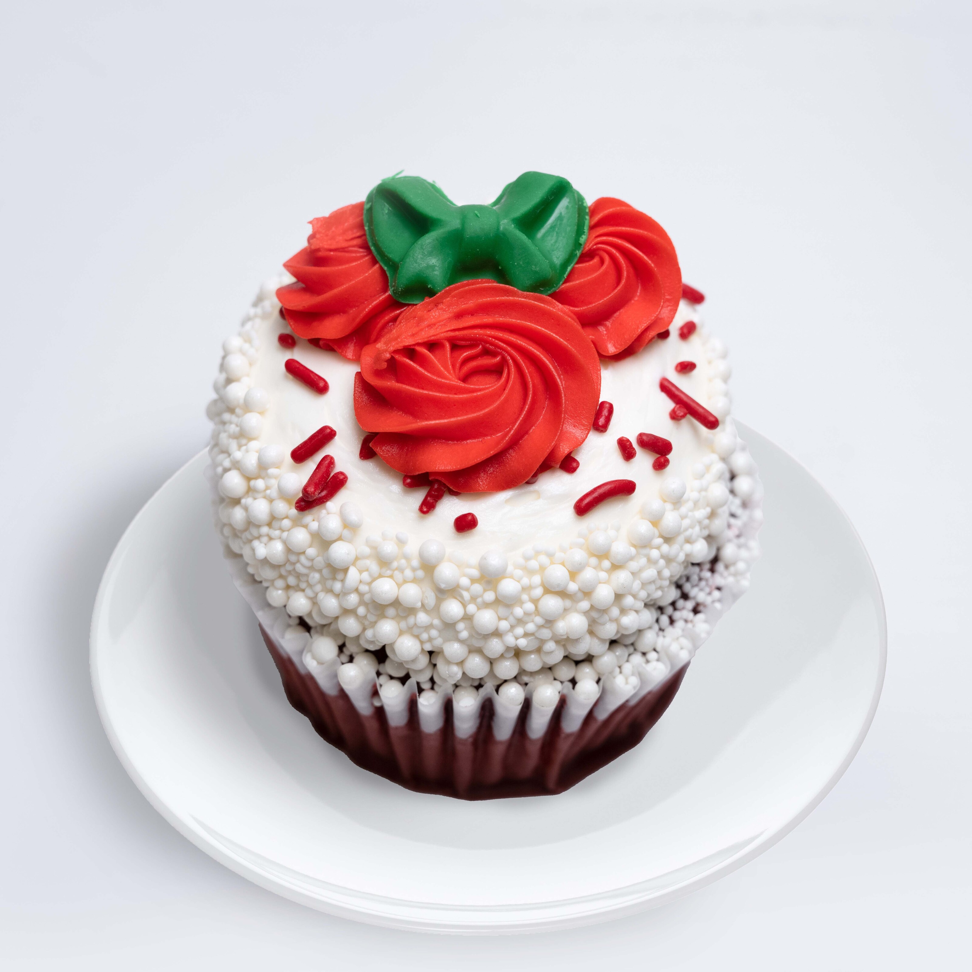 Minnie Holiday Red Velvet Cupcake