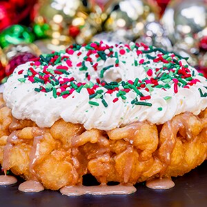 Holiday Wreath Funnel Cake