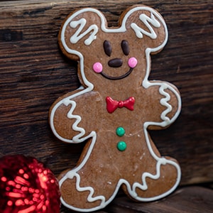 Mickey-shaped Gingerbread Cookie 