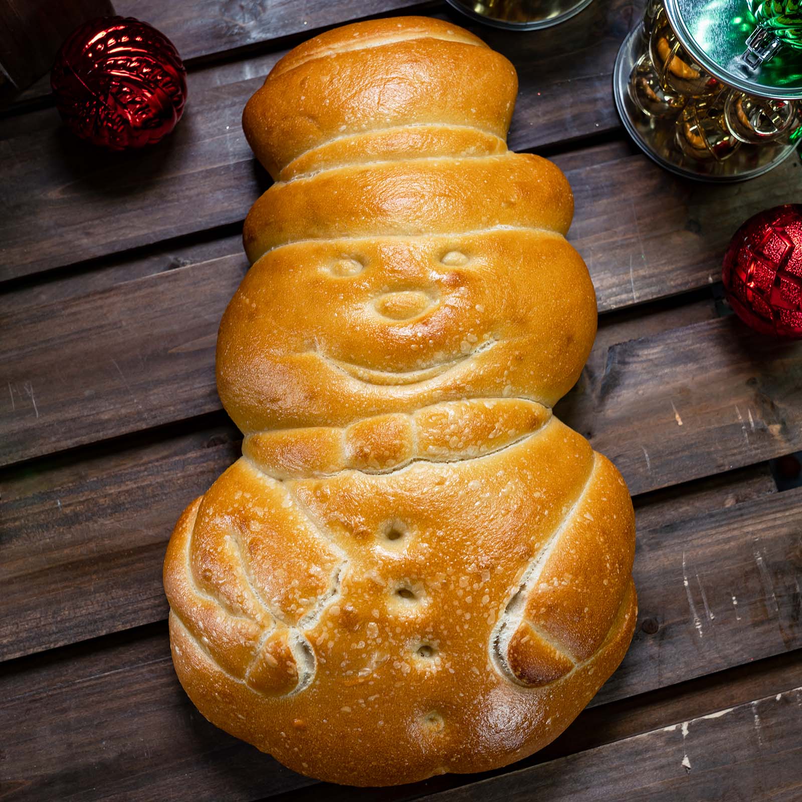 Snowman Sourdough Bread 