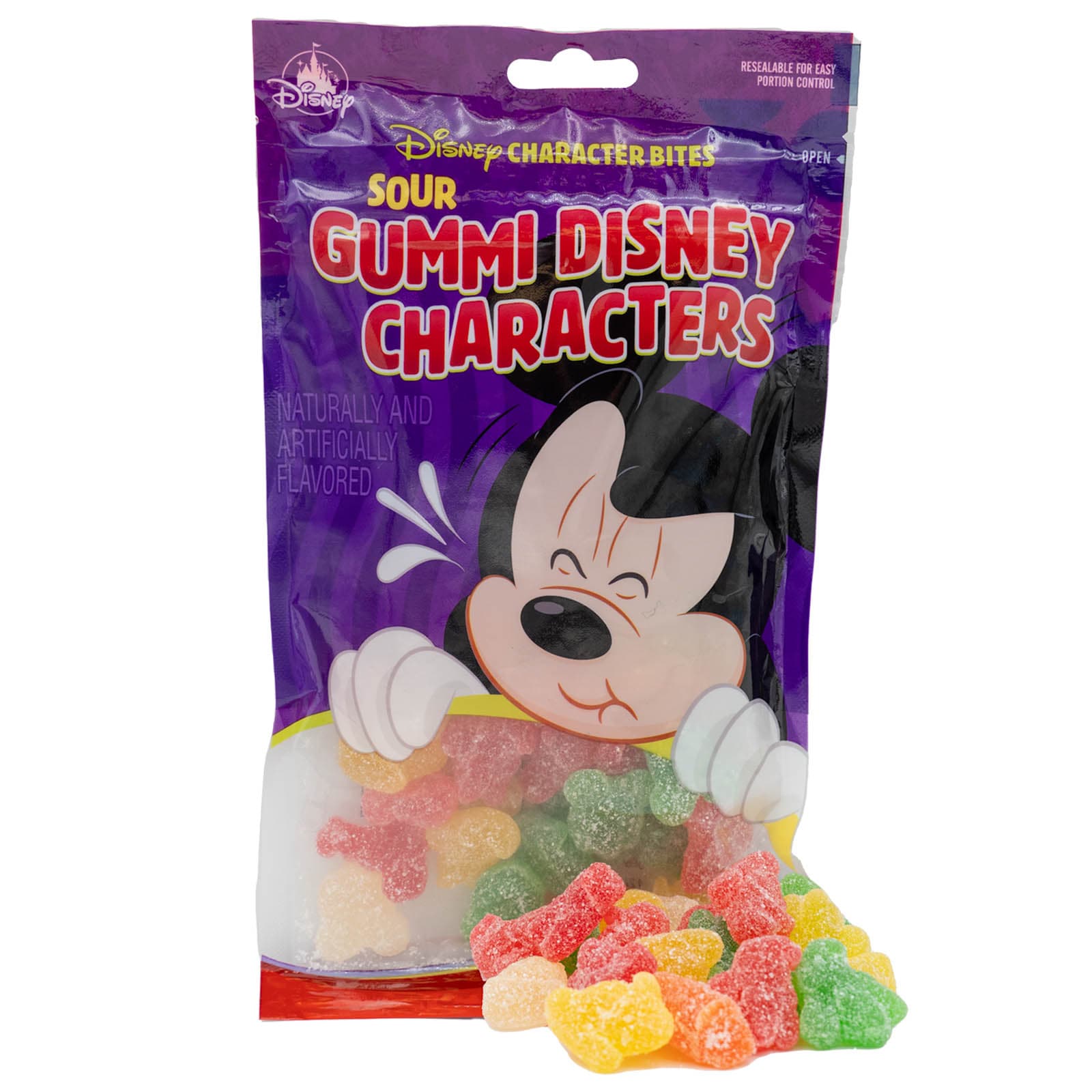 Disney Character Bites Sour Gummi Disney Characters, Net Wt. 6.0 OZ (170g)