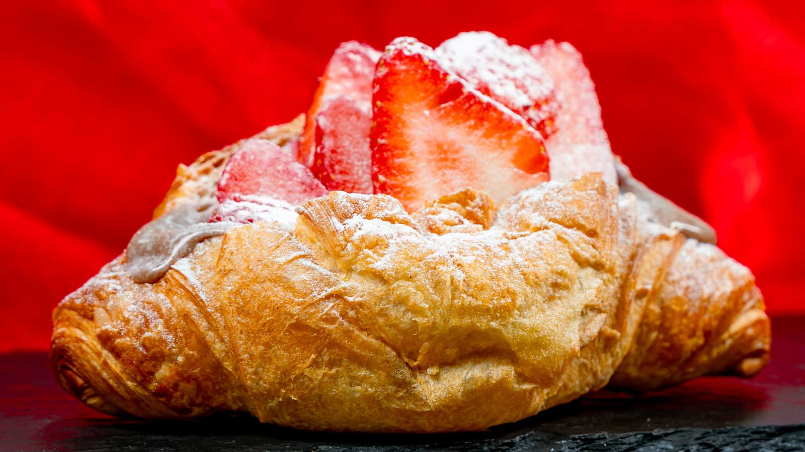 Chocolate Strawberry-stuffed Croissant