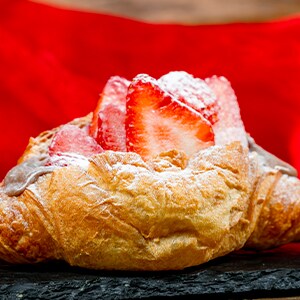 Chocolate Strawberry-stuffed Croissant