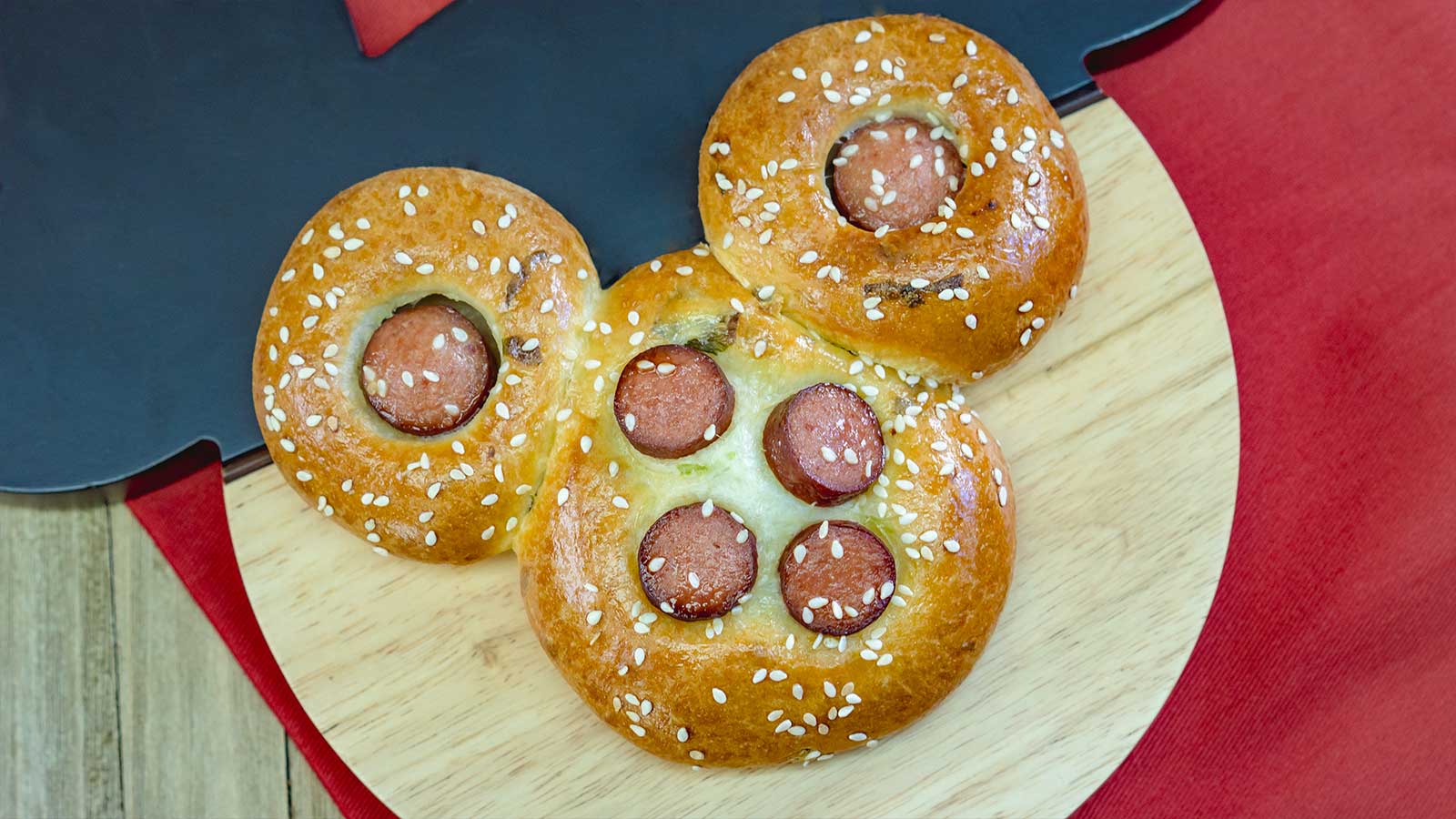 Mickey Mouse-shaped Hot Dog Bun