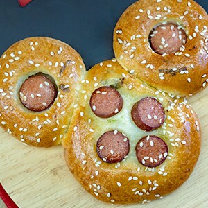 Mickey Mouse-shaped Hot Dog Bun