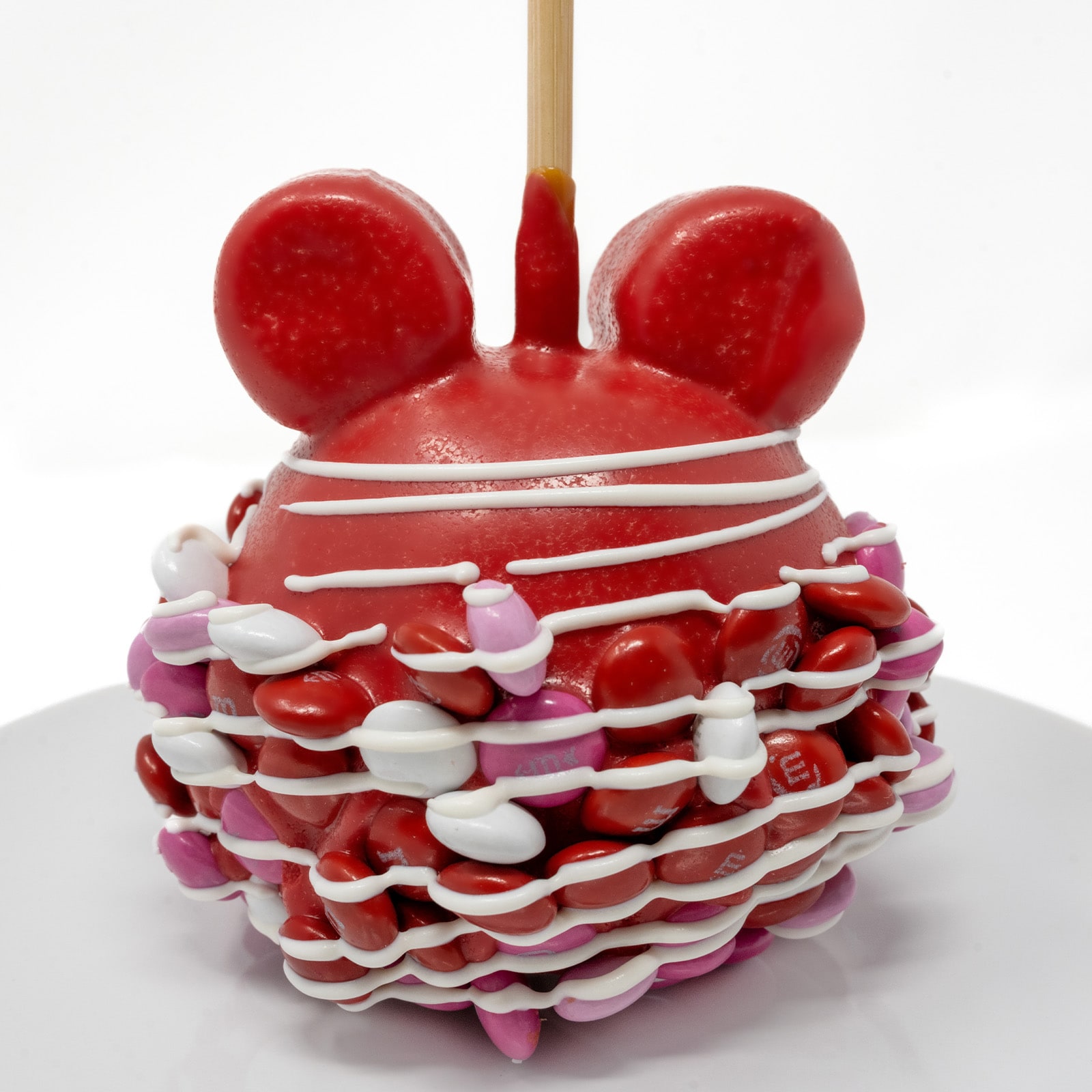 Mickey Valentine Caramel Apple with M&M’S® Milk Chocolate Candies
