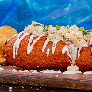 Elote Loaded Corn Dog