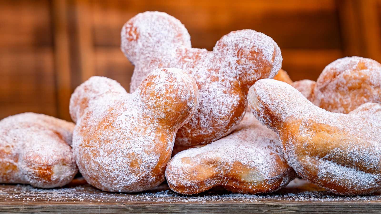 Peach Mickey-shaped Beignets - 6 pack