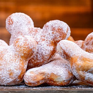 Peach Mickey-shaped Beignets - 6 pack