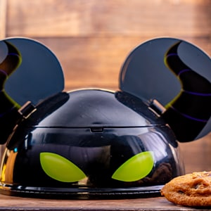 Maleficent Ear Hat Bowl with Chocolate Chip Cookies 