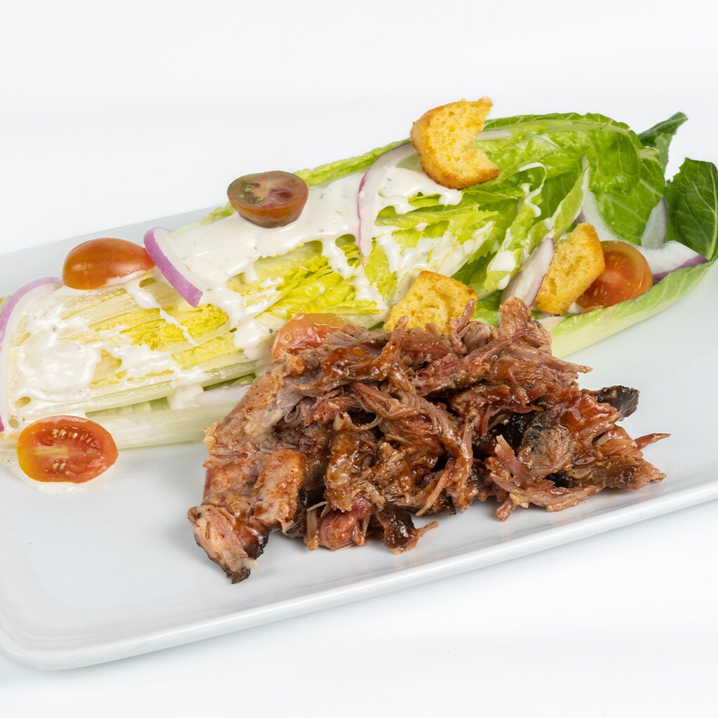 House Salad with Pulled BBQ Pork