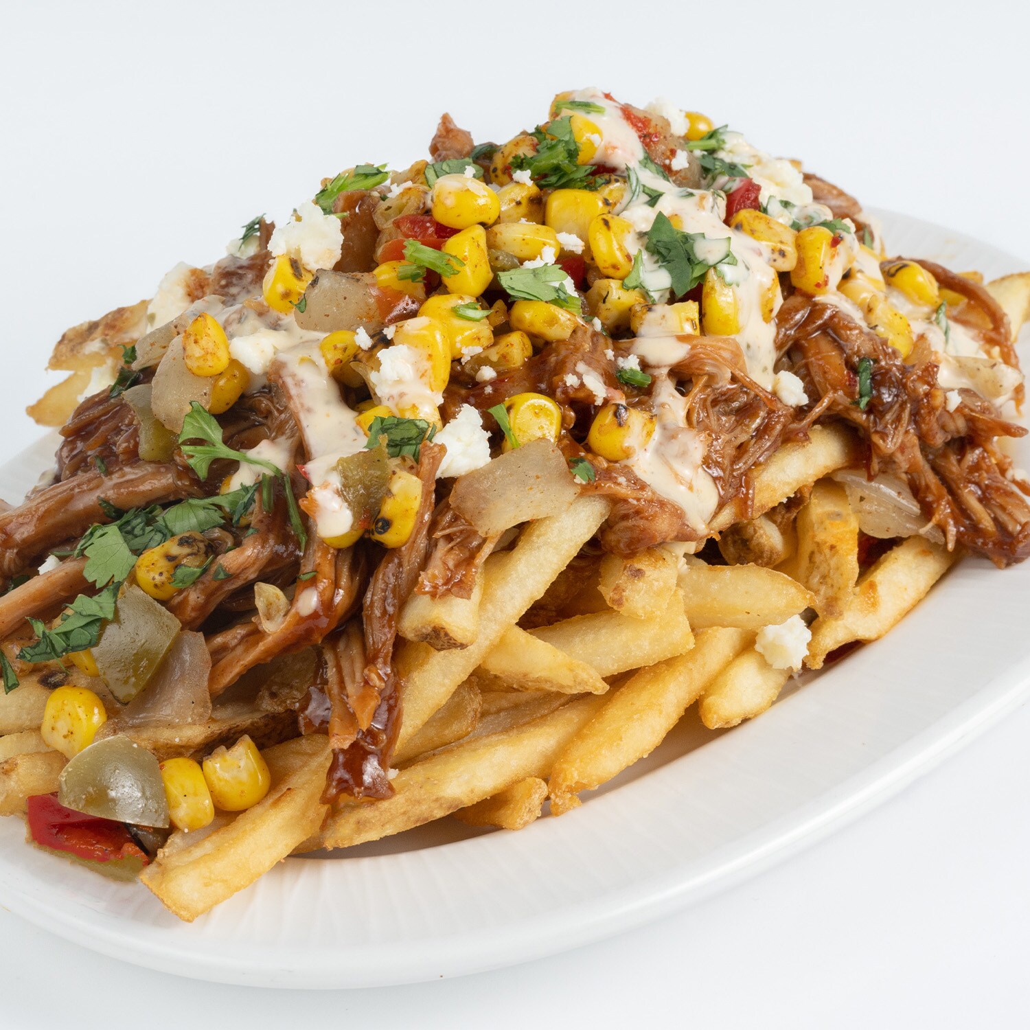Chipotle Barbecue Pork and Street Corn French Fries