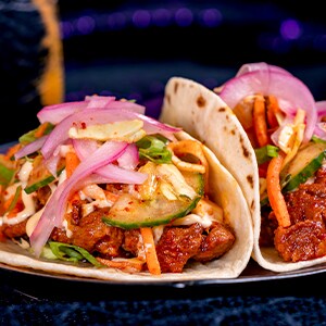 Asian-inspired Spicy Pork Tacos 