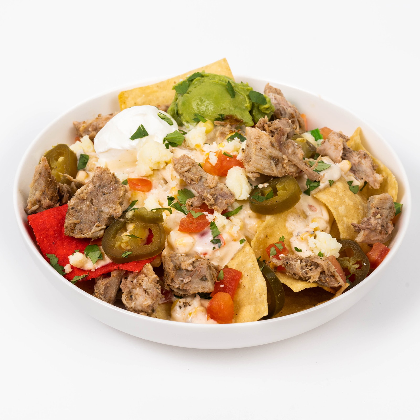 Elote Nachos with Pork