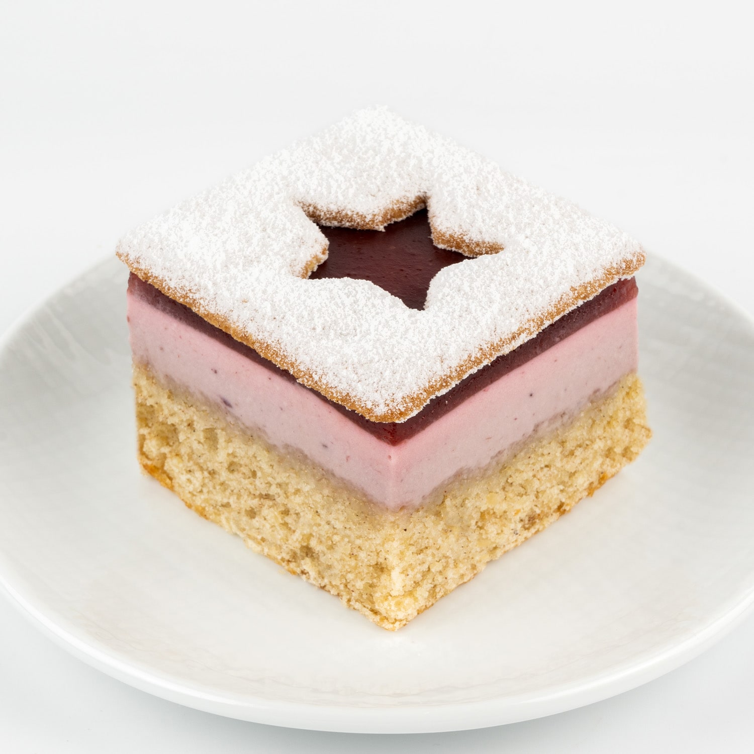 Linzer Cookie Mousse Torte